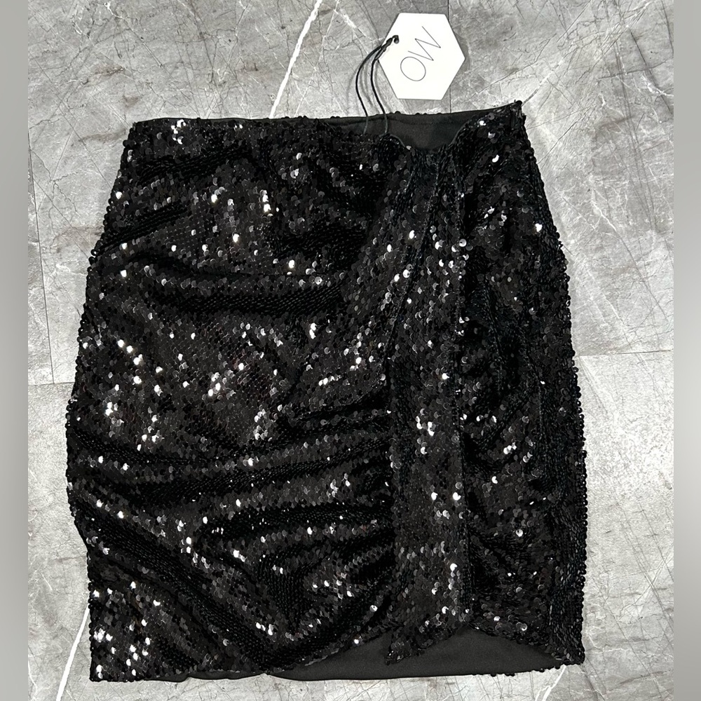 Revolve | OW Collection Glitter Sequin Skirt – Black Caviar – XS - Picture 5 of 6
